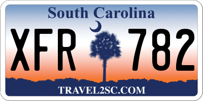 SC license plate XFR782