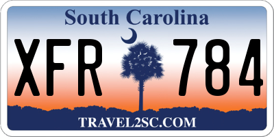 SC license plate XFR784