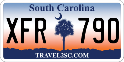 SC license plate XFR790