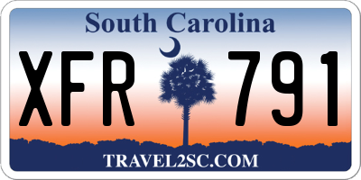 SC license plate XFR791