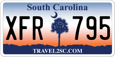 SC license plate XFR795