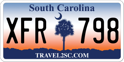 SC license plate XFR798