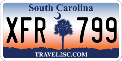 SC license plate XFR799