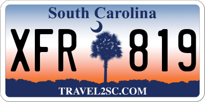 SC license plate XFR819