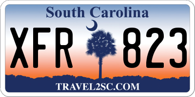 SC license plate XFR823