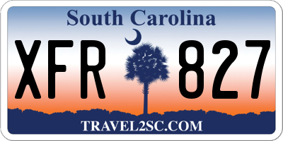 SC license plate XFR827