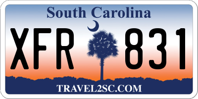 SC license plate XFR831