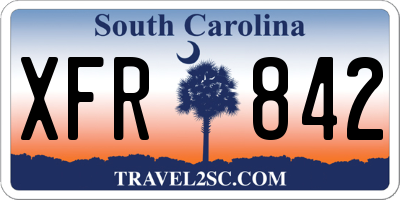 SC license plate XFR842