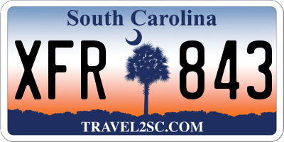 SC license plate XFR843
