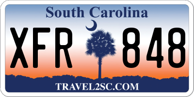 SC license plate XFR848