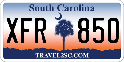SC license plate XFR850