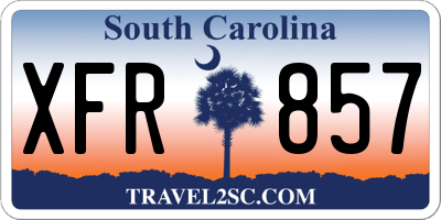 SC license plate XFR857