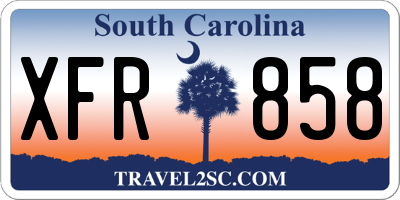 SC license plate XFR858