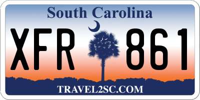 SC license plate XFR861