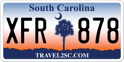 SC license plate XFR878
