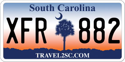 SC license plate XFR882
