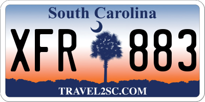 SC license plate XFR883