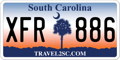 SC license plate XFR886