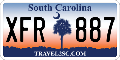 SC license plate XFR887