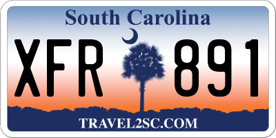 SC license plate XFR891
