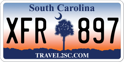 SC license plate XFR897