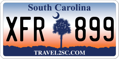 SC license plate XFR899