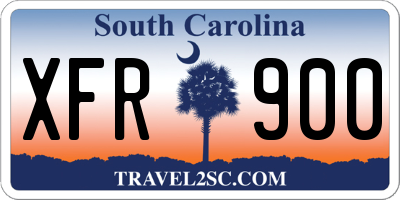 SC license plate XFR900