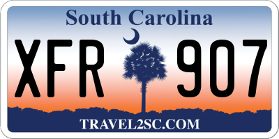 SC license plate XFR907