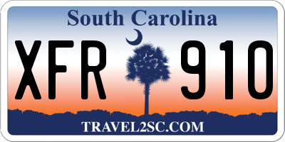 SC license plate XFR910