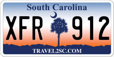 SC license plate XFR912