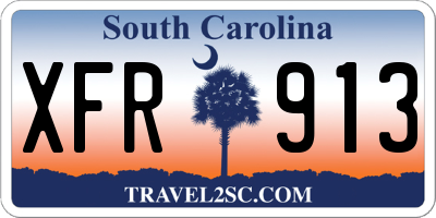SC license plate XFR913