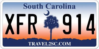SC license plate XFR914