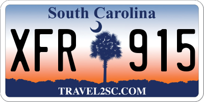 SC license plate XFR915