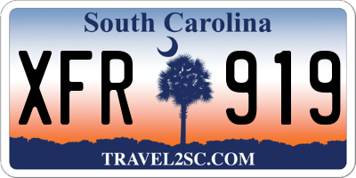 SC license plate XFR919