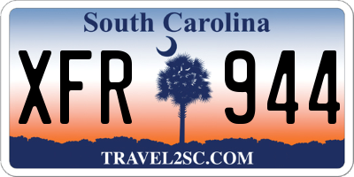 SC license plate XFR944