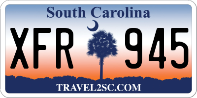 SC license plate XFR945