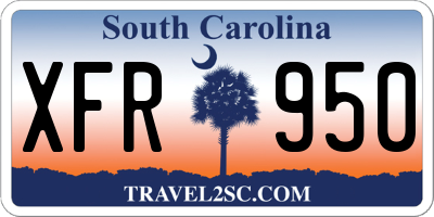 SC license plate XFR950