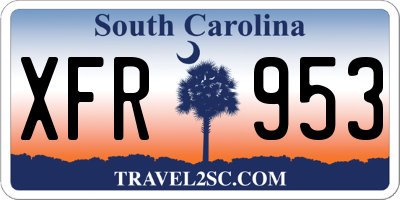 SC license plate XFR953