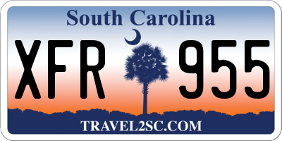 SC license plate XFR955