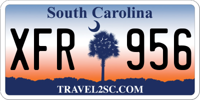 SC license plate XFR956