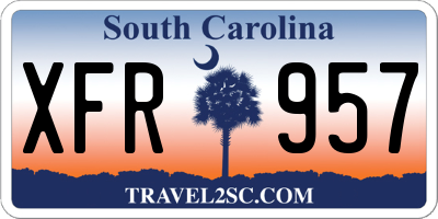 SC license plate XFR957