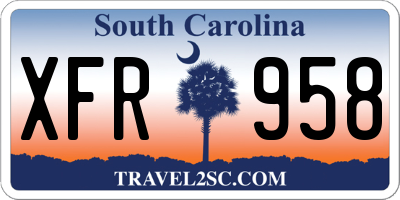 SC license plate XFR958