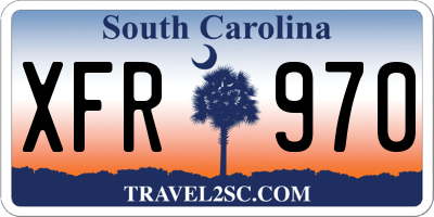 SC license plate XFR970