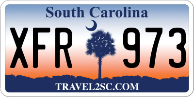 SC license plate XFR973