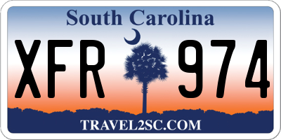 SC license plate XFR974