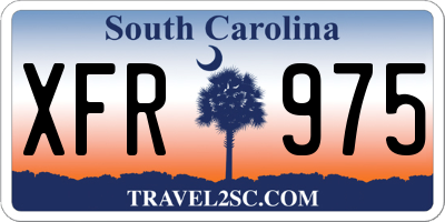 SC license plate XFR975