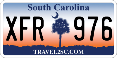 SC license plate XFR976