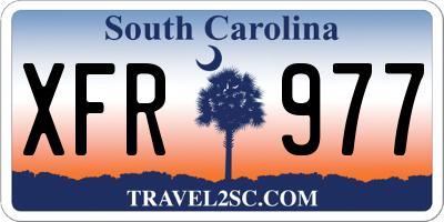 SC license plate XFR977
