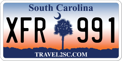SC license plate XFR991