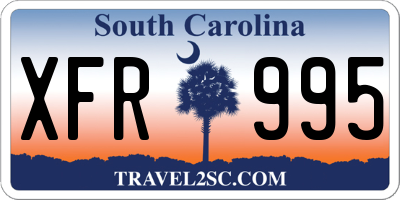 SC license plate XFR995